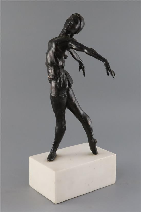 § Enzo Plazotta (1921-1981). A bronze model of Nadia Nerina, overall H.16.5in.